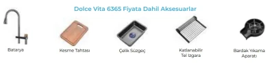 Crauf Dolce Vita 6365 Pvd Eviye Takımı Füme Renk (530.2422.6365.24) - 2