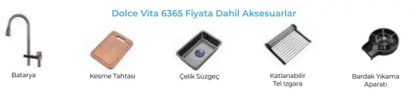 Crauf Dolce Vita 6365 Pvd Eviye Takımı Füme Renk (530.2422.6365.24) - 2