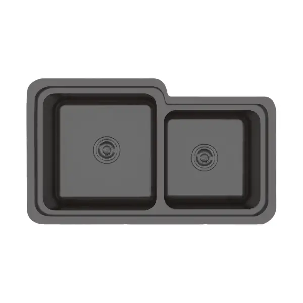 Crauf Lavello 3078 Pvd Füme Renk İkiz Eviye (537.1422.3078.24) - 1