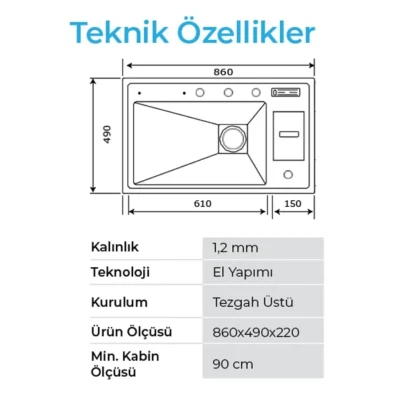 Crauf Lusso 1060 Pvd Eviye Takım Altın Renk (531.1423.1060.24) - 3