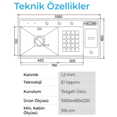 Crauf Lusso 1061 Pvd Eviye Takım Altın Renk (531.1423.1061.24) - 3