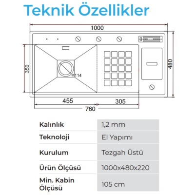 Crauf Lusso 1061 Pvd Eviye Takımı Bakır Renk (531.1424.1061.24) - 3