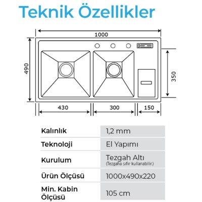 Crauf Lusso 1065 Pvd Eviye Takımı Altın Renk (537.1423.1065.24) - 3