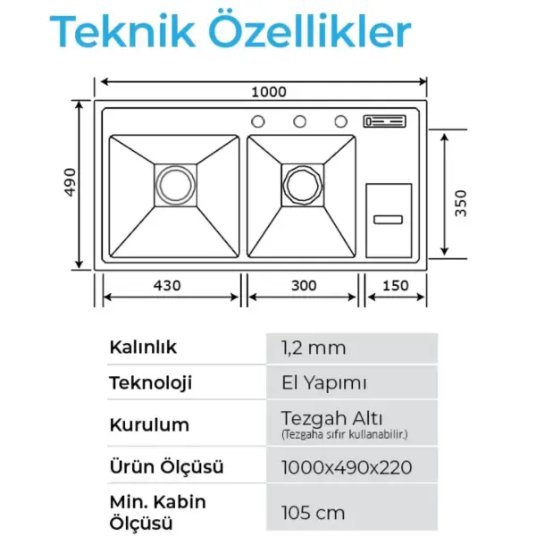 Crauf Lusso 1065 Pvd Eviye Takımı Bakır Renk (537.1424.1065.24) - 3