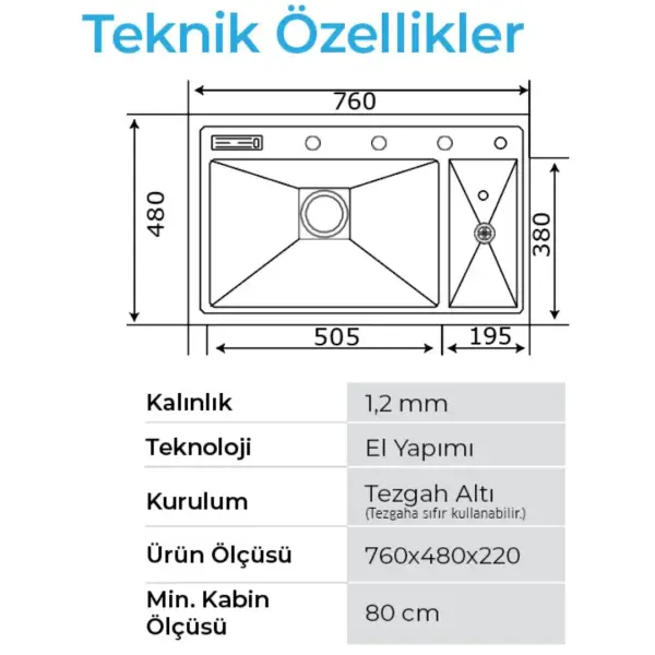 Crauf Lusso 1070 Pvd Eviye Takım Bakır Renk (531.1424.1070.24) - 3