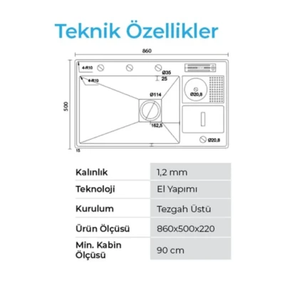 Crauf Lusso 1072 Pvd Eviye Takım Bakır Renk (531.1424.1072.24) - 3