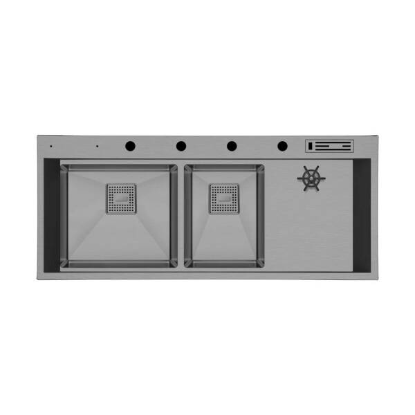 Crauf Lusso 1081 Eviye Takımı Mat Gri Renk (536.1425.1081.24) - 1