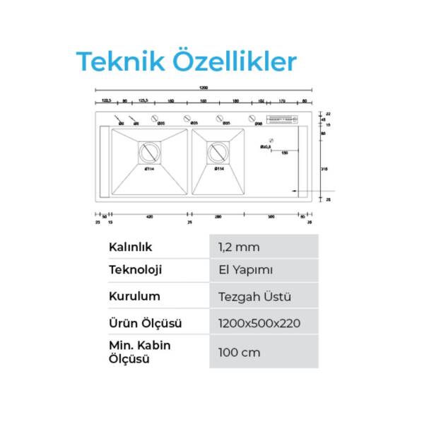 Crauf Lusso 1081 Pvd Eviye Takımı Füme Renk (536.1422.1081.24) - 3