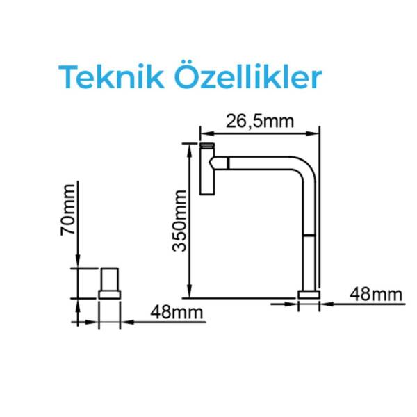 Crauf Lusso 4030 Füme/Antrasit Renk Eviye Bataryası (230.4422.4030.24) - 2