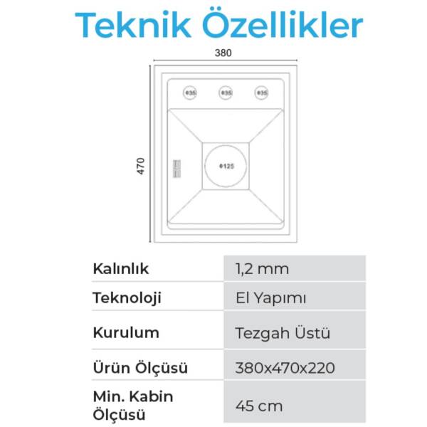 Crauf Lusso 6390 Eviye Takımı Füme Renk (531.1422.6390.24) - 2
