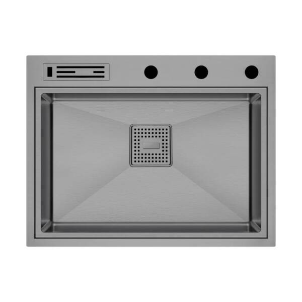 Crauf Lusso 6391 Eviye Takımı Mat Gri Renk (531.1425.6391.24) - 1