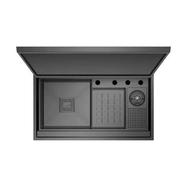 Crauf Lusso 6395 Eviye Takımı Mat Gri Renk (531.1425.6395.24) - 1