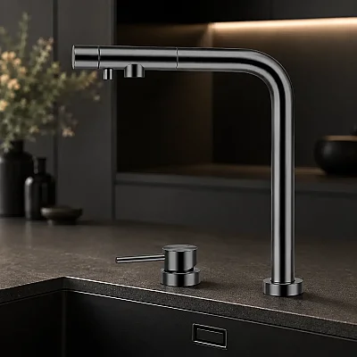 Crauf Ocean Purification 4075 Pvd Füme Arıtmalı Eviye Bataryası (230.4422.4075.24) - 1