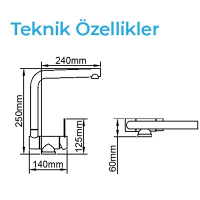 Crauf Pesce 4060 Pvd Bakır Eviye Bataryası (230.4424.4060.24) - 2