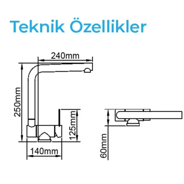 Crauf Pesce 4060 Pvd Füme Eviye Bataryası (230.4422.4060.24) - 2