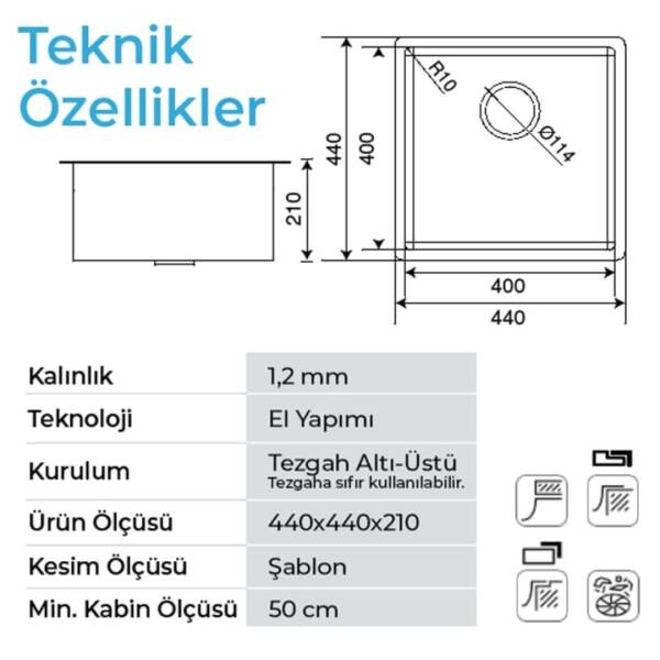 Crauf Stella 4444 Eviye Bakır Renk (530.2424.4444.24) - 2