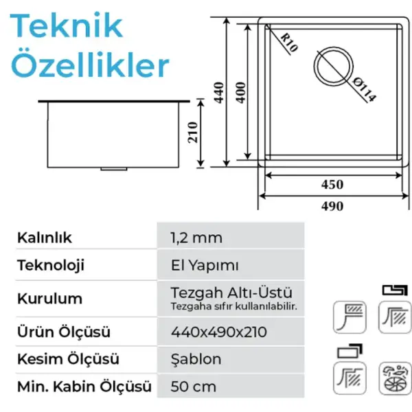 Crauf Stella 4449 Pvd Eviye Altın Renk (530.2423.4449.24) - 2