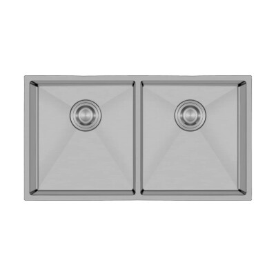 Crauf Stella 4580 İkiz Eviye Mat Gri Renk (537.2425.4580.24) - 1