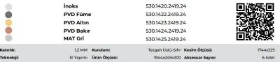 Crauf 2419 Tamamlayıcı Eviye Pvd Bakır Renk (530.1424.2419.24) - 2