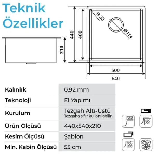 Crauf Venüs 3054 Pvd Eviye Altın Renk (530.1423.3054.24) - 2