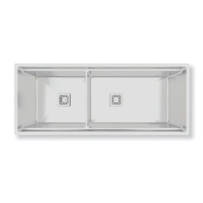 Crauf Vertice 2085 İkiz Eviye Inox Renk (537.1420.2085.24) - 1