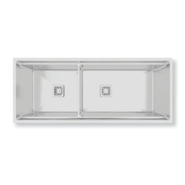 Crauf Vertice 2085 İkiz Eviye Inox Renk (537.1420.2085.24) - 1