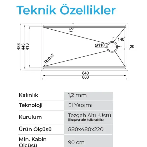 Crauf Vertice 4888 Pvd Altın Eviye (530.1423.4888.24) - 2