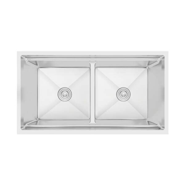 Crauf Vertice 4895 İkiz Eviye Inox Renk (537.1420.4895.24) - 1