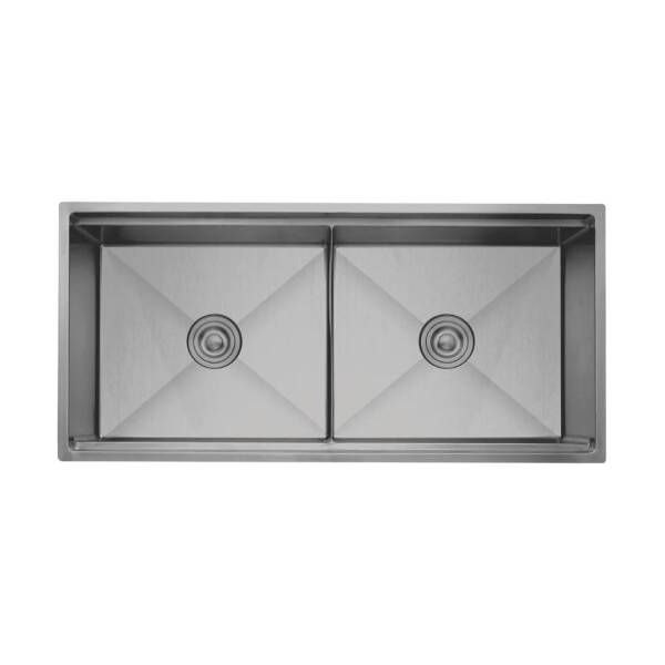 Crauf Vertice 4898A İkiz Eviye Mat Gri Renk (537.1425.4898.24) - 1