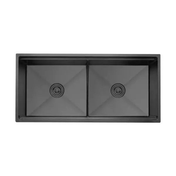 Crauf Vertice 4898A İkiz Eviye Pvd Füme Renk (537.1422.4898.24) - 1