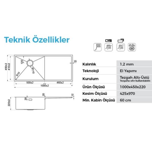 Crauf Via Bella 6074 Eviye Mat Gri Renk (533.2425.6074.22) - 2