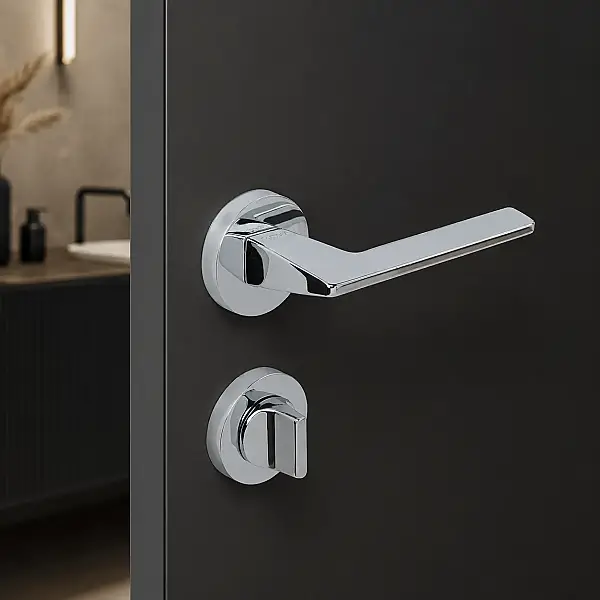 Via Modeli Rozetli Wc Kapı Kolu Krom Renk (115110103303)  - 1