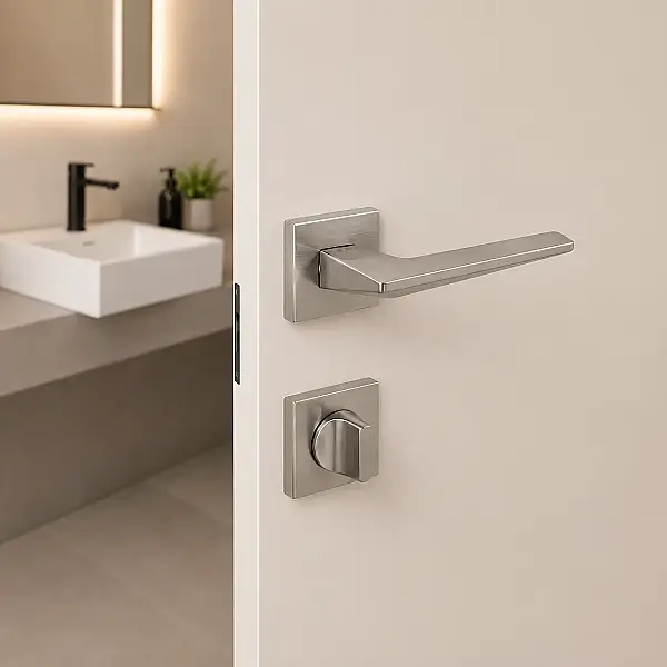 Via Modeli WC Rozetli Nikel Saten Kapı Kolu (115110103703) - 1