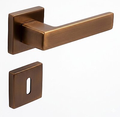 Zera-S Modeli Rozetli WC Kapı Kolu Metalik Bronz (115110105913) - Çebi