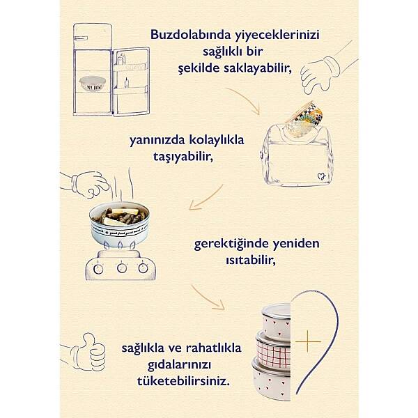 Cupid Vakum Kapaklı Yiyecek Saklama Kabı Seti (EMAY17) - 5