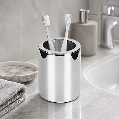 Gedy Cylinder Tezgah Üstü Diş Fırçalık Krom (A.1WC.91416/CR) - 1