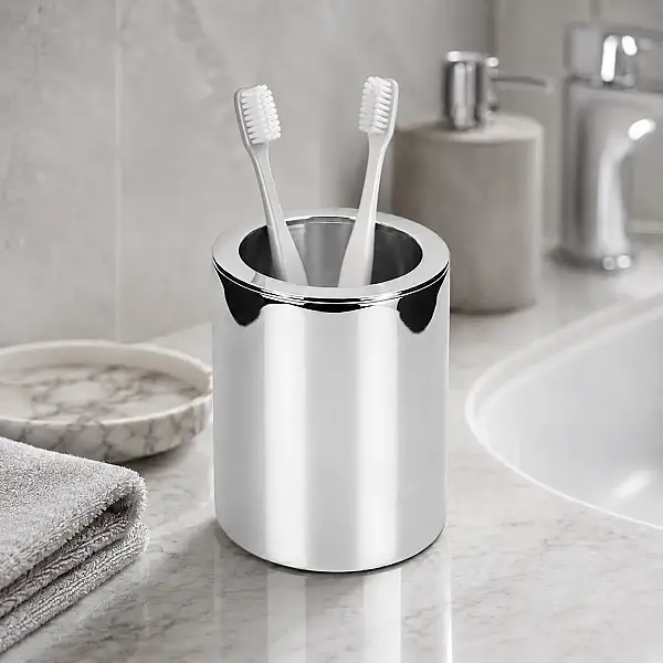 Gedy Cylinder Tezgah Üstü Diş Fırçalık Krom (A.1WC.91416/CR) - 1