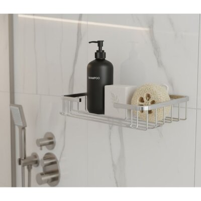 Defne 15x25 Tekli Krom Banyo Şampuanlık Sabunluk Süngerlik (1911525) - Defne Banyo