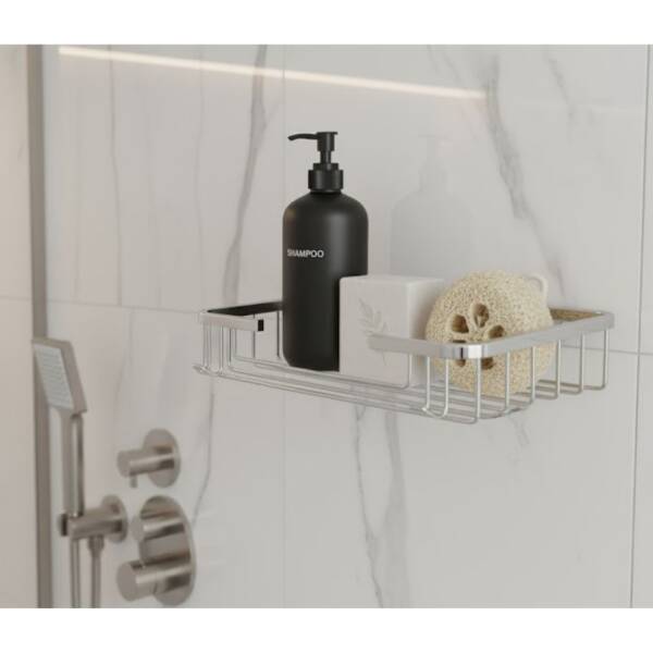 Defne 15x25 Tekli Krom Banyo Şampuanlık Sabunluk Süngerlik (1911525) - 1