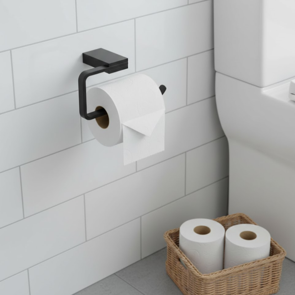 Defne Açelya Kare Tuvalet Kağıtlığı Siyah (404 60 S) - 1