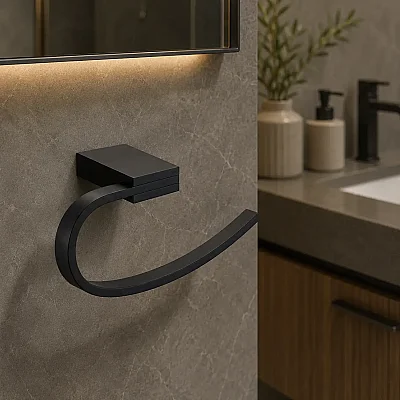 Defne Açelya Oval Havluluk Siyah (403 10 S) - 1