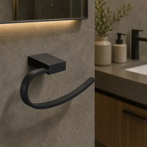 Defne Açelya Oval Havluluk Siyah (403 10 S) - 1