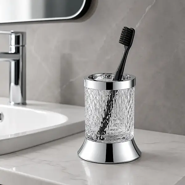 Defne Açelya Set Üstü Diş Fırçalık Krom (50 30) - 1