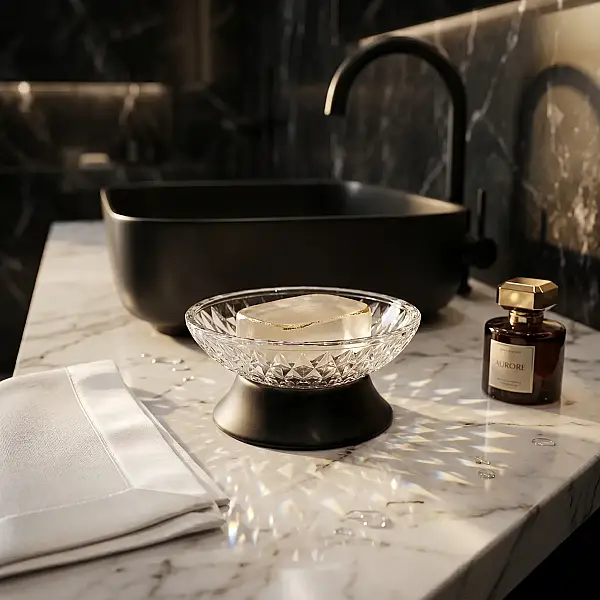 Defne Açelya Set Üstü Sabunluk Siyah (50 20 S) - 1