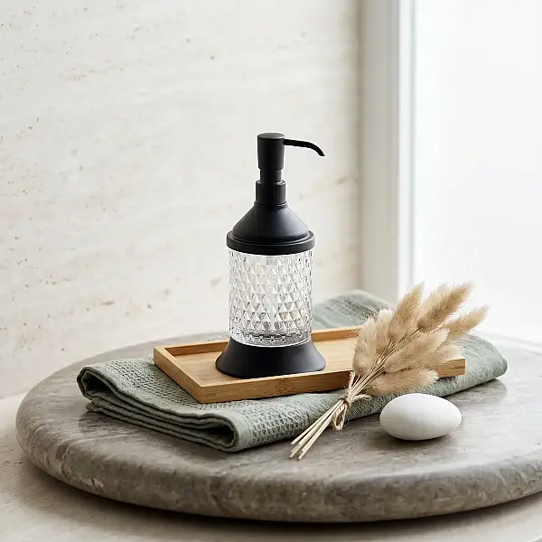 Defne Açelya Set Üstü Sıvı Sabunluk Siyah (50 10 S) - 1