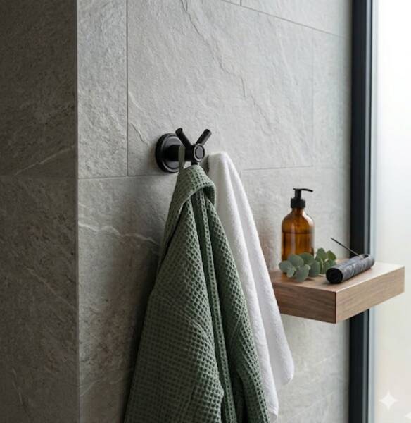 Defne Aster İkili Bornozluk Siyah (205 20 S) - 1