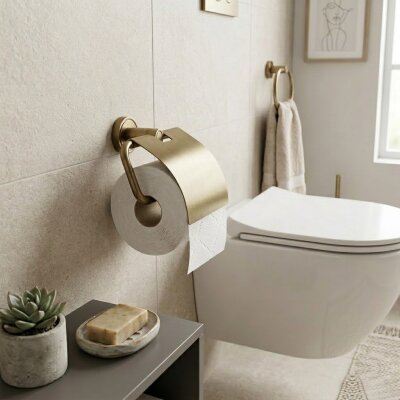 Defne Aster Kapaklı Tuvalet Kağıtlığı Antik Eskitme (205 40 E) - Defne Banyo