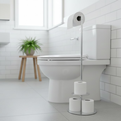 Defne Banyo Ardıç Yedek Tuvalet Kağıtlık Krom Renk (61 30) - Defne Banyo