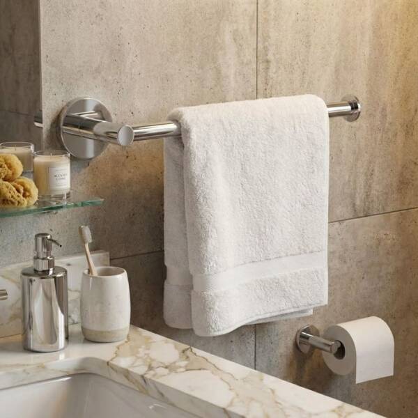 Defne Banyo Gül Yatay Havluluk Krom Renk (204 35) - 1