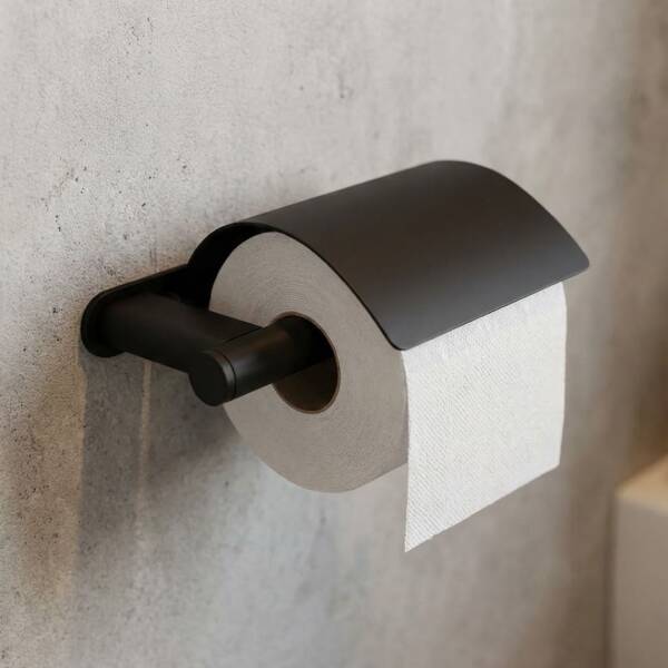 Defne Banyo Lotus Kapaklı Kağıtlık Siyah (804 10 S) - 1